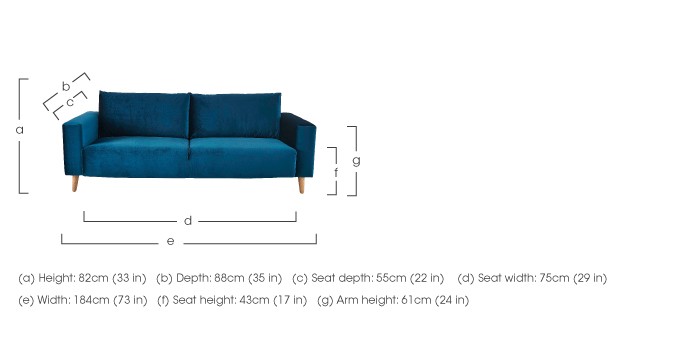 Ayaka Fabric Sofa 2 Seater