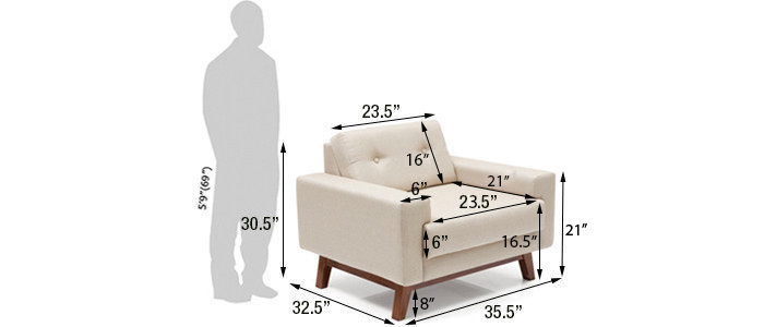 BEEN SOFA 1-SEATER MOCHA