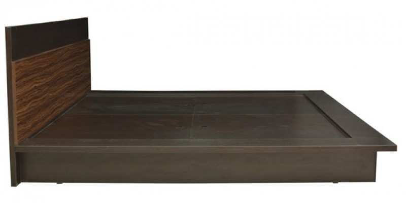 Abner King Bed with Walnut Colour