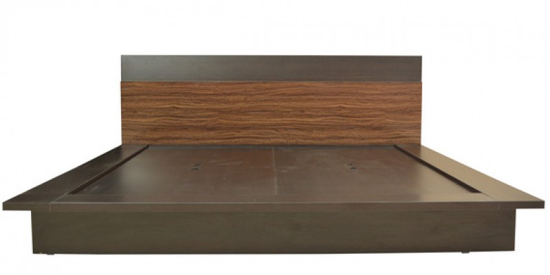 Abner King Bed with Walnut Colour