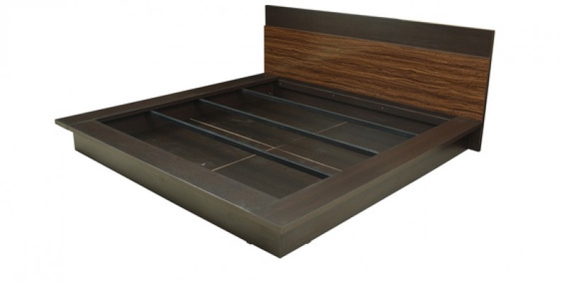 Abner King Bed with Walnut Colour