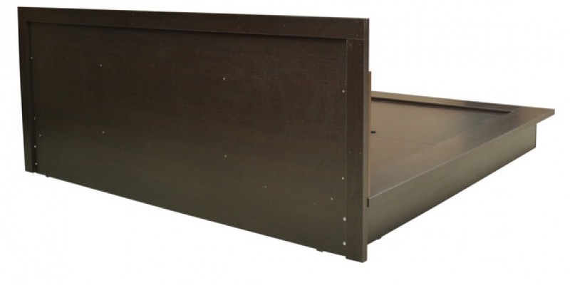 Abner King Bed with Walnut Colour