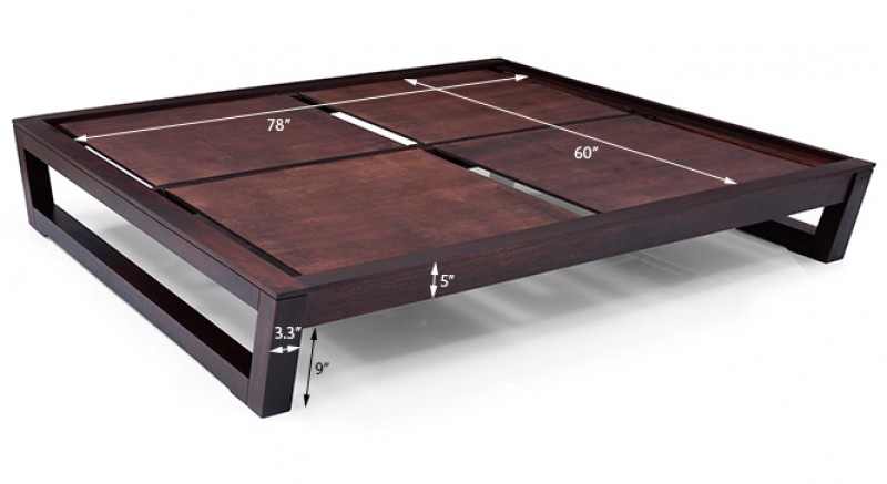 Caprica Bed Queen size (Mahogany Finish)