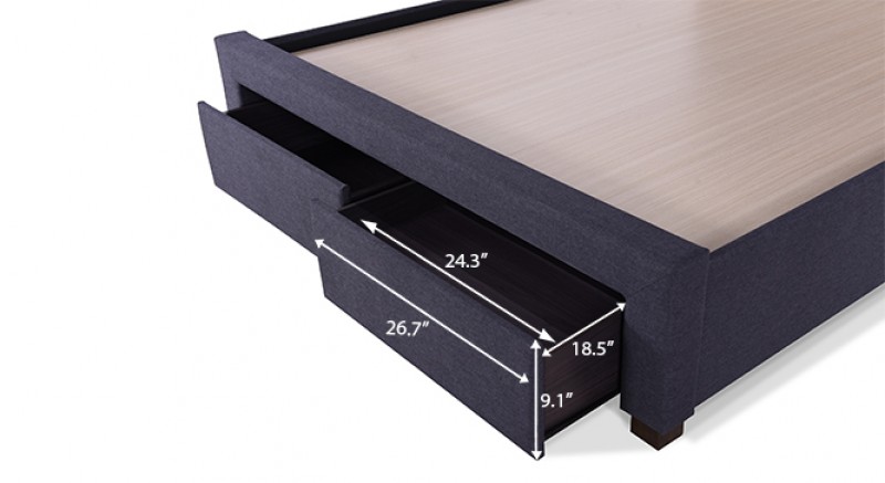 CASIOPE UPHOLSTERED STORAGE BED QUEEN SIZE